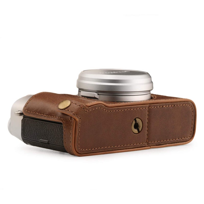 MegaGear MG1895 Ever Ready Genuine Leather Camera Half Case Compatible with Fujifilm X100V - Brown - Image 2